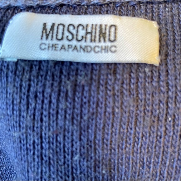 Moschino Cheap and Chic wool military hook and eye sweater - Picture 5 of 5